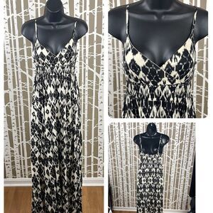 Ikat Print Boho Maxi Dress sz XS